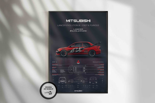 Mitsubishi Lancer Evolution IX (2006) - 3D RENDER STUDIO SIDE