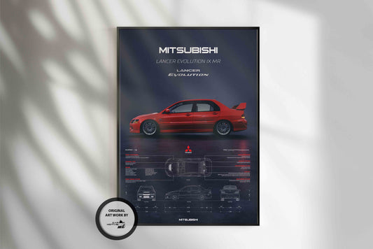 Mitsubishi Lancer Evolution IX MR (2006) - 3D RENDER STUDIO SIDE
