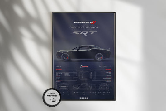 Dodge Challenger SRT Demon (2018) - 3D RENDER STUDIO SIDE