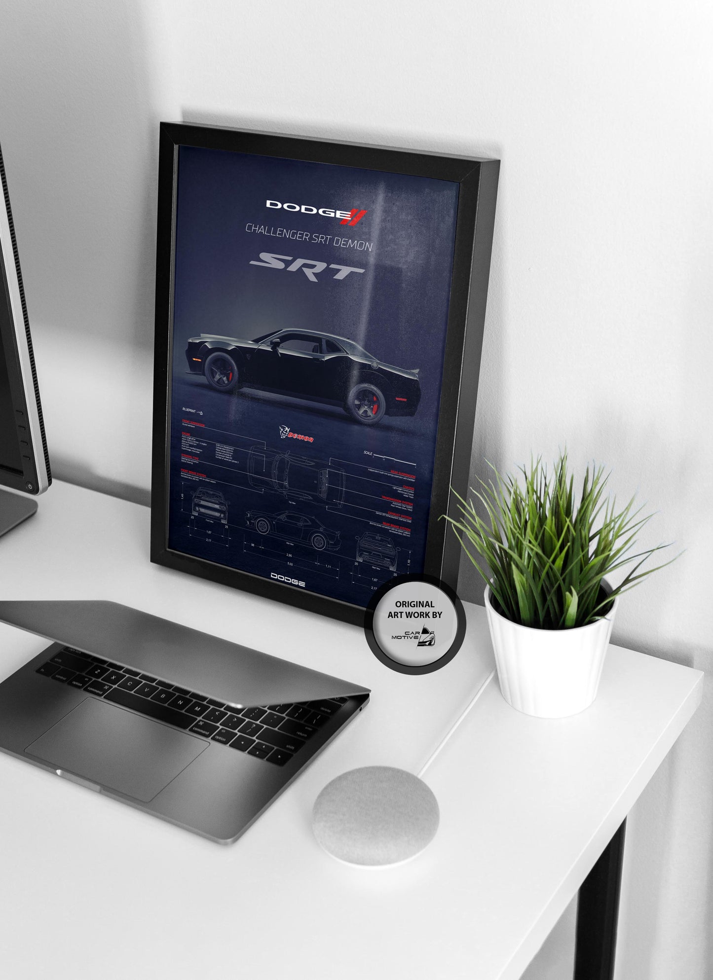 Dodge Challenger SRT Demon (2018) - 3D RENDER STUDIO SIDE