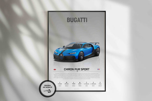 Bugatti Chiron Pur Sport (2020) - STUDIO MONTAGE 3/4 SIDE