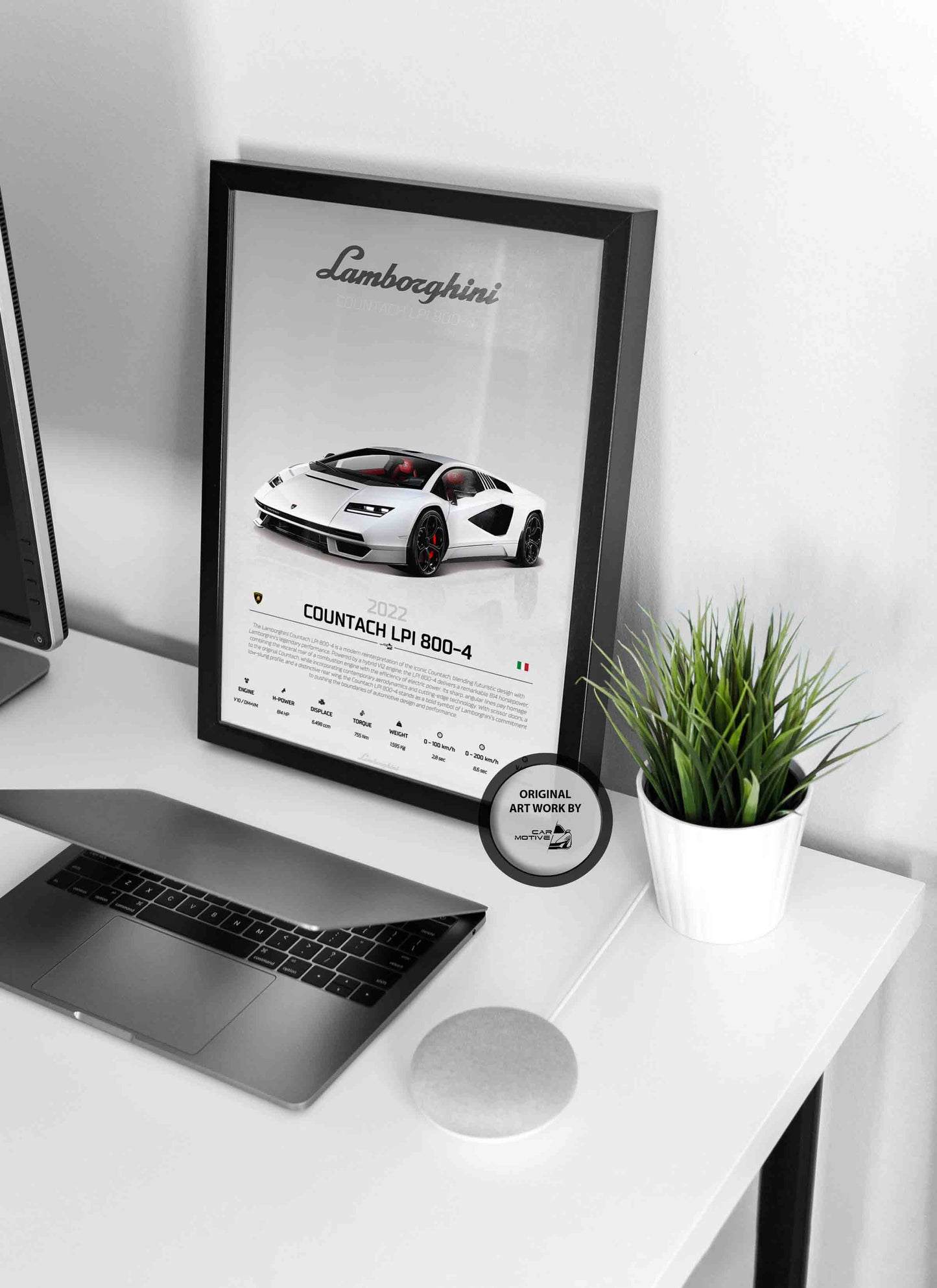 Lamborghini Countach LPI 800-4 (2022) - STUDIO MONTAGE 3/4 SIDE