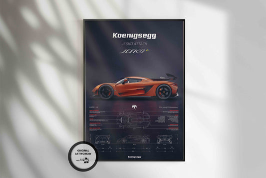 Koenigsegg Jesko Attack (2021) - 3D RENDER STUDIO SIDE