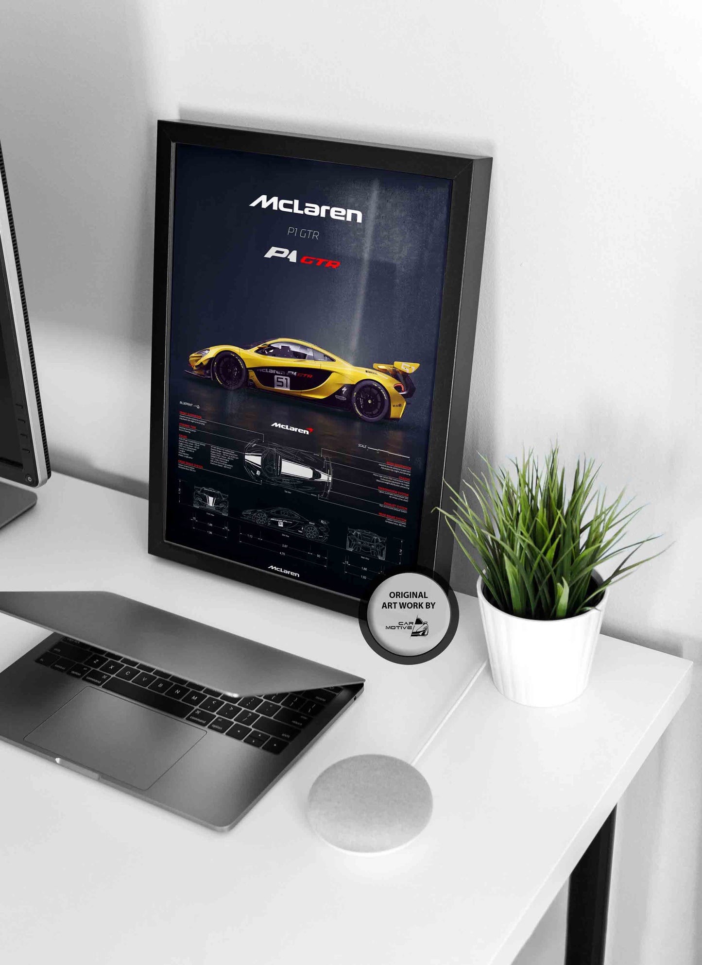 McLaren P1 GTR (2013) - 3D RENDER STUDIO SIDE