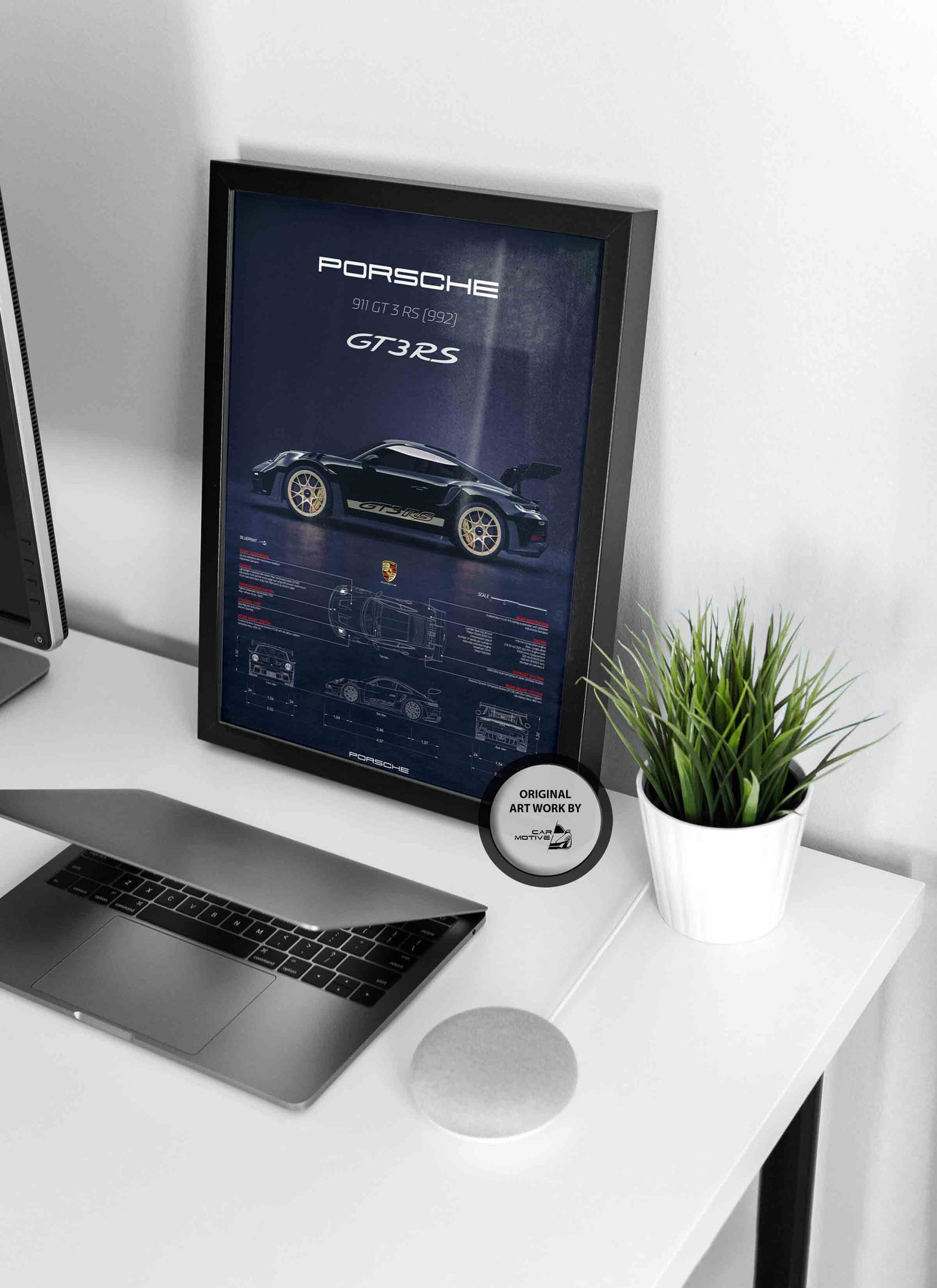 Porsche 911 GT 3 RS (922) (2023) - 3D RENDER STUDIO SIDE