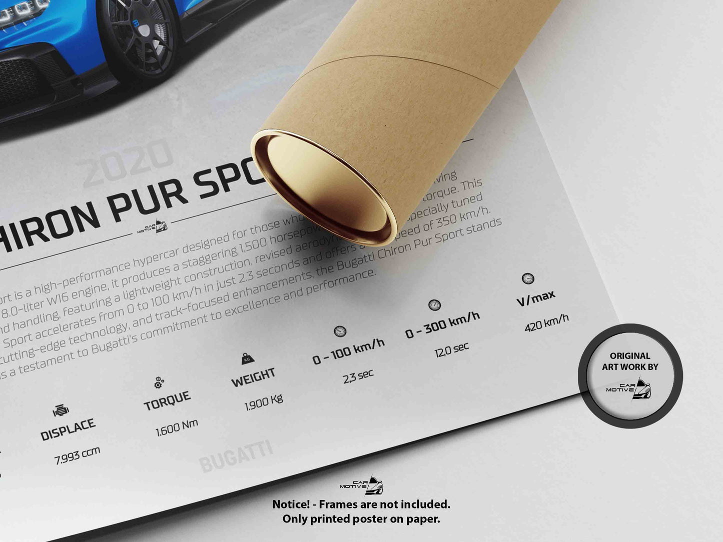 Bugatti Chiron Pur Sport (2020) - STUDIO MONTAGE 3/4 SIDE