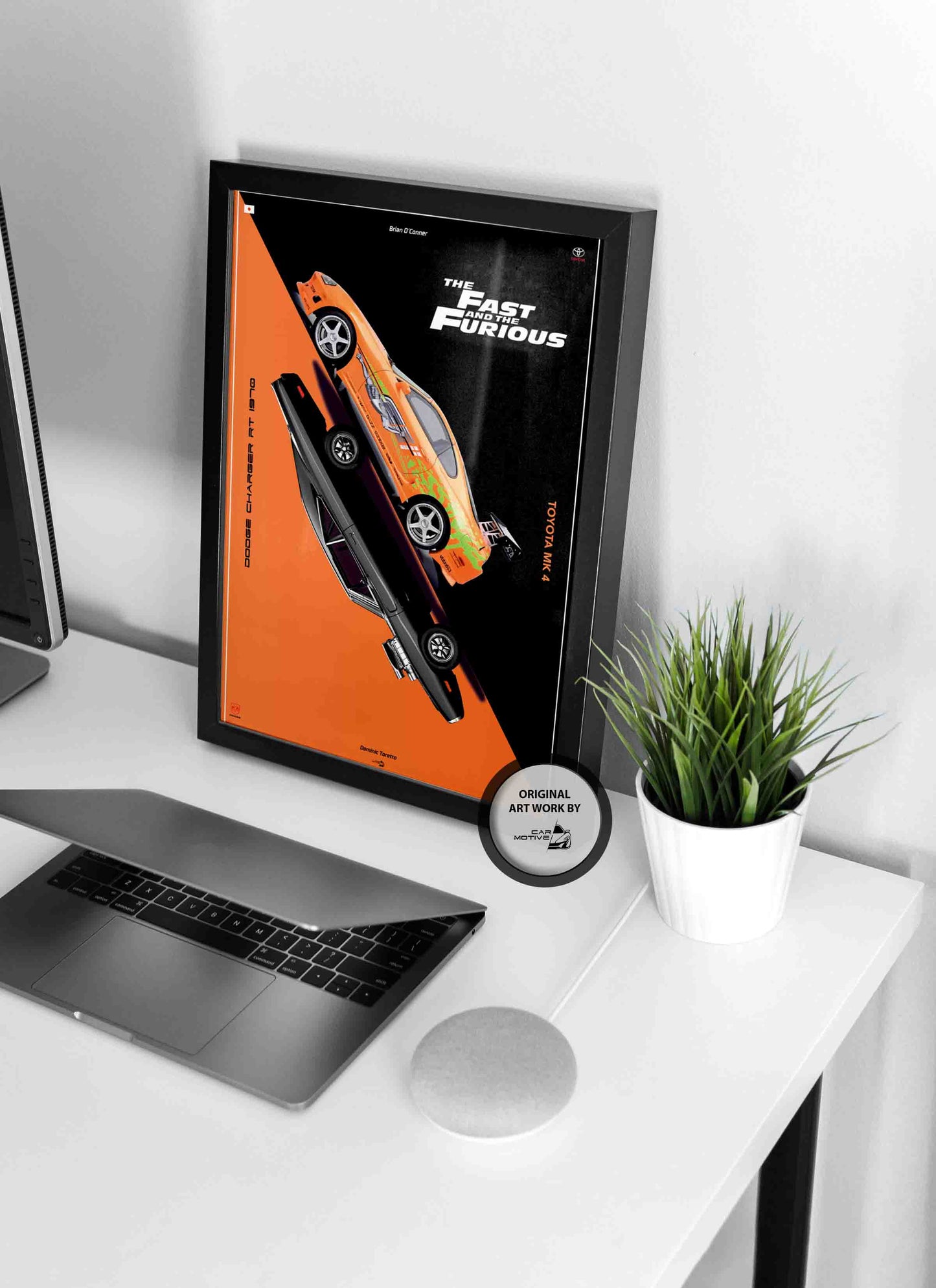 "Fast & Furious" - Toyota Supra MK 4 (1993) VS. Dodge Charger R/T (1970) - VECTOR ART (Kopie)