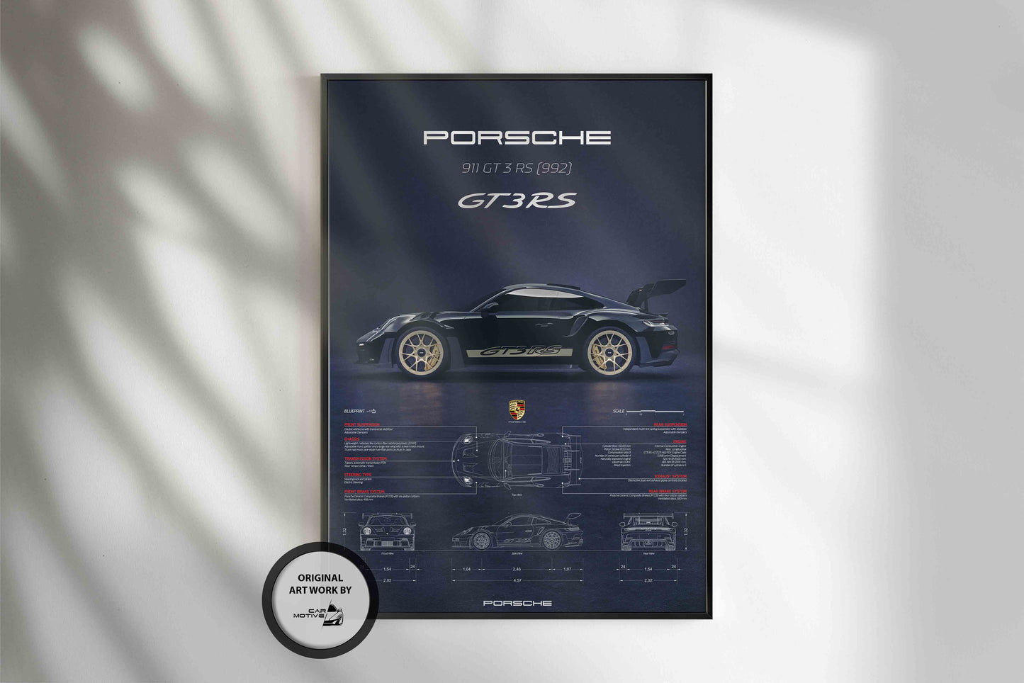 Porsche 911 GT 3 RS (922) (2023) - 3D RENDER STUDIO SIDE