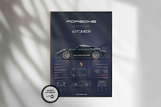 Porsche 911 GT 3 RS (922) (2023) - 3D RENDER STUDIO SIDE