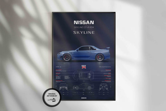 Nissan Skyline GT-R R34 (2002) - 3D RENDER STUDIO SIDE