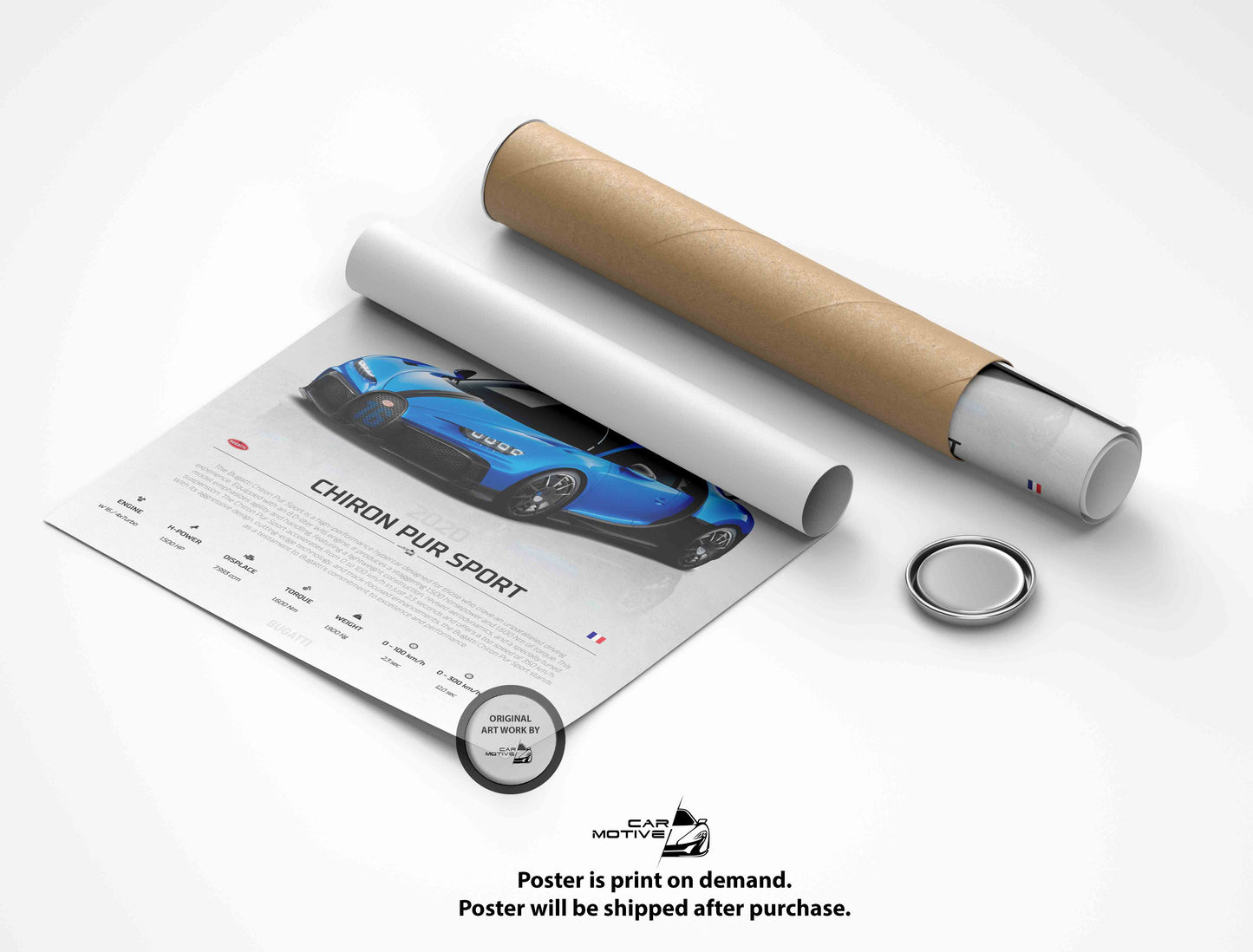 Bugatti Chiron Pur Sport (2020) - STUDIO MONTAGE 3/4 SIDE