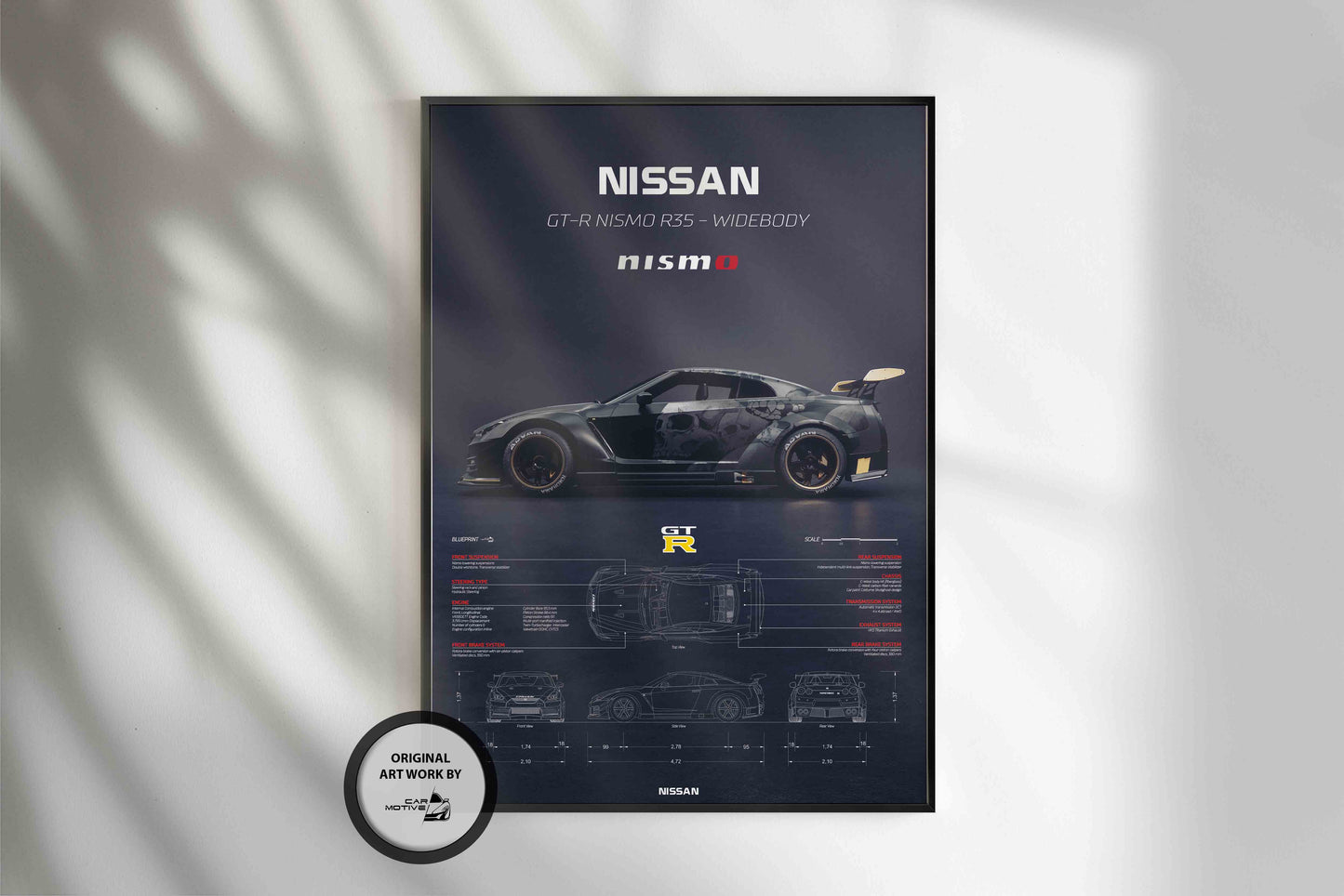 Nissan GT-R Nismo R35 Widebody (2019)  - 3D RENDER STUDIO SIDE