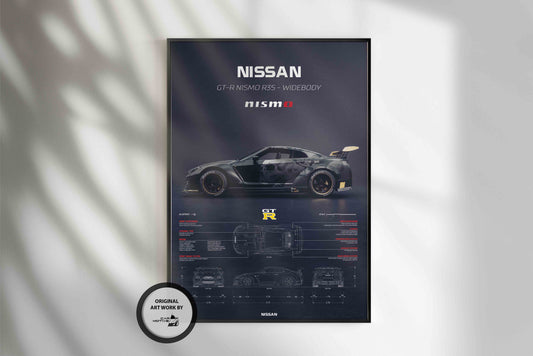 Nissan GT-R Nismo R35 Widebody (2019)  - 3D RENDER STUDIO SIDE