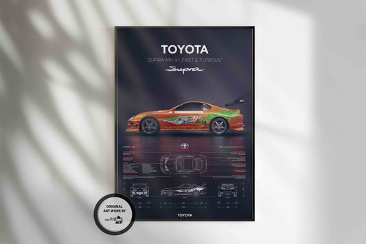 Toyota Supra MK 4 (1993) - 3D RENDER STUDIO SIDE