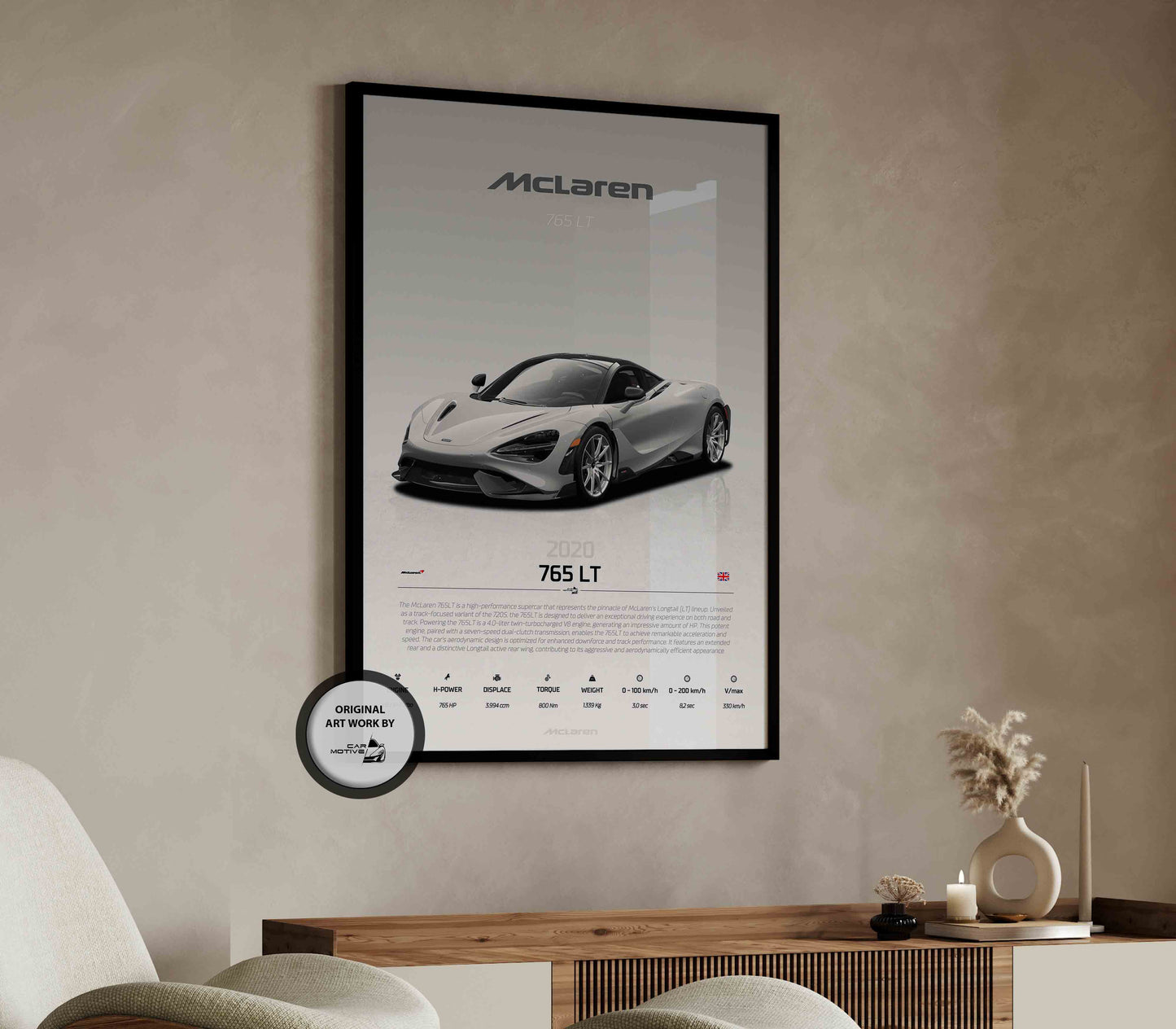 McLaren 765 LT (2020) - STUDIO MONTAGE 3/4 SIDE