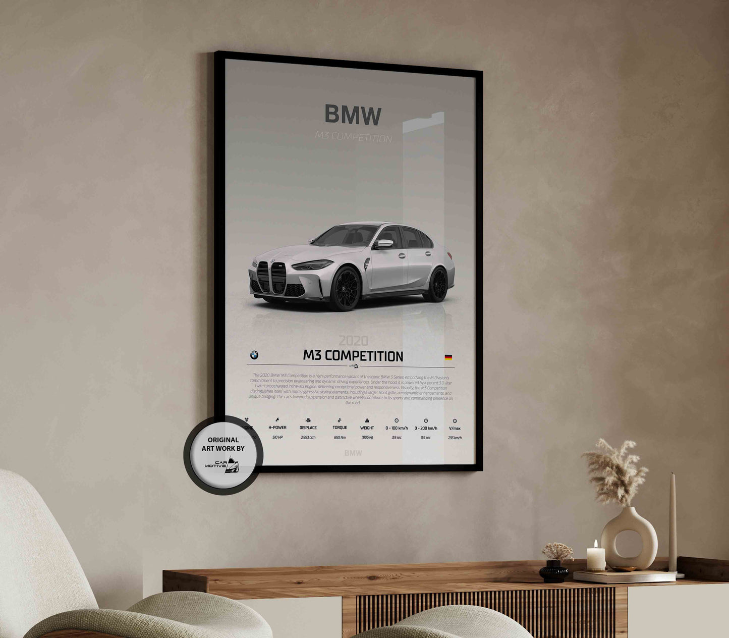 BMW M3 Competition (2020) - STUDIO MONTAGE 3/4 SIDE
