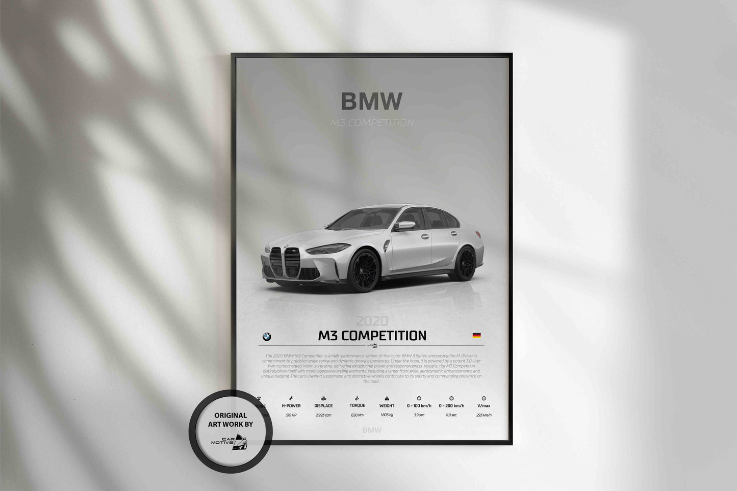 BMW M3 Competition (2020) - STUDIO MONTAGE 3/4 SIDE