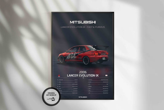 Mitsubishi Lancer Evolution IX (2006) - 3D RENDER STUDIO REAR