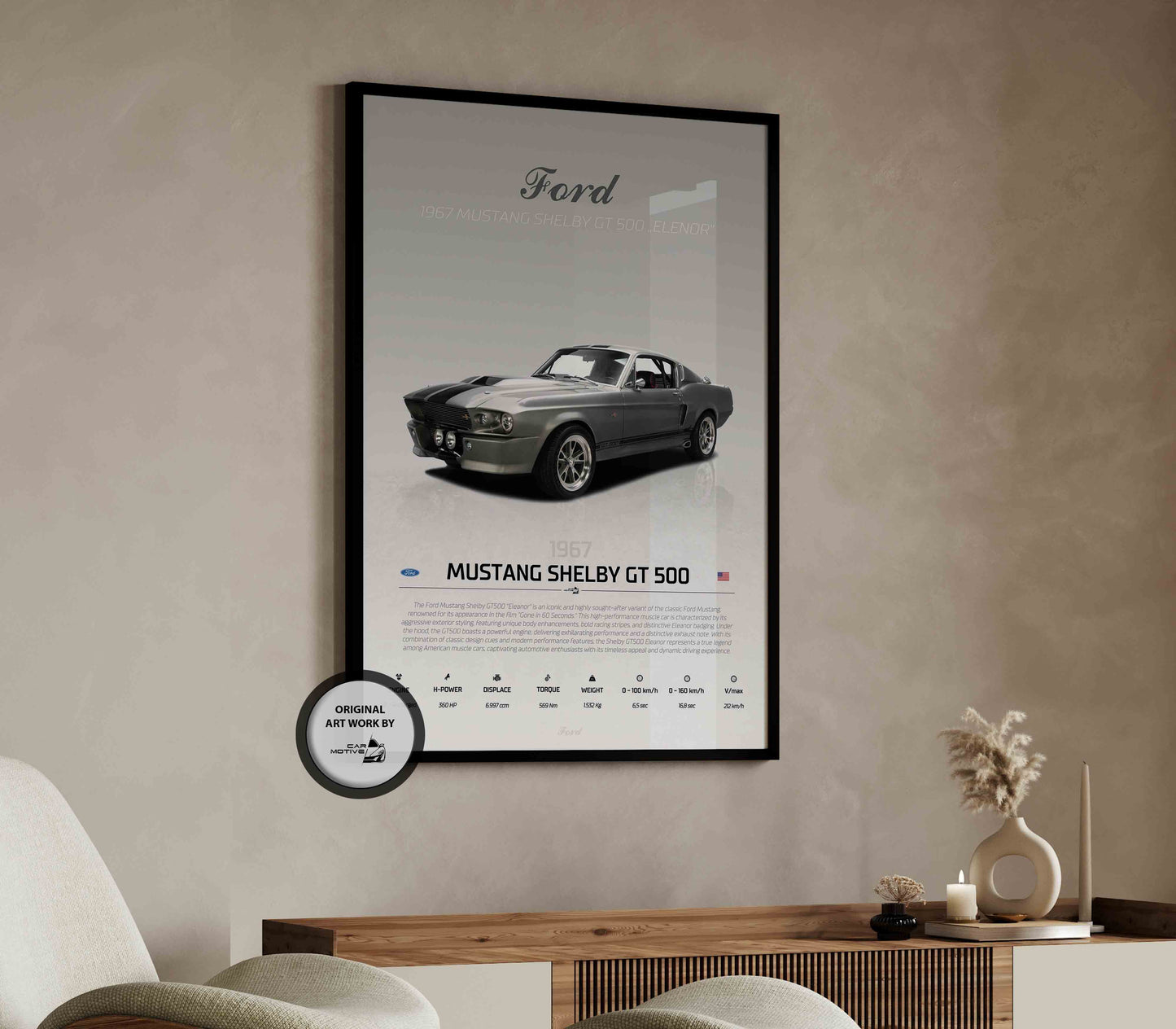 Ford Mustang Shelby GT 500 (1967) - STUDIO MONTAGE 3/4 SIDE