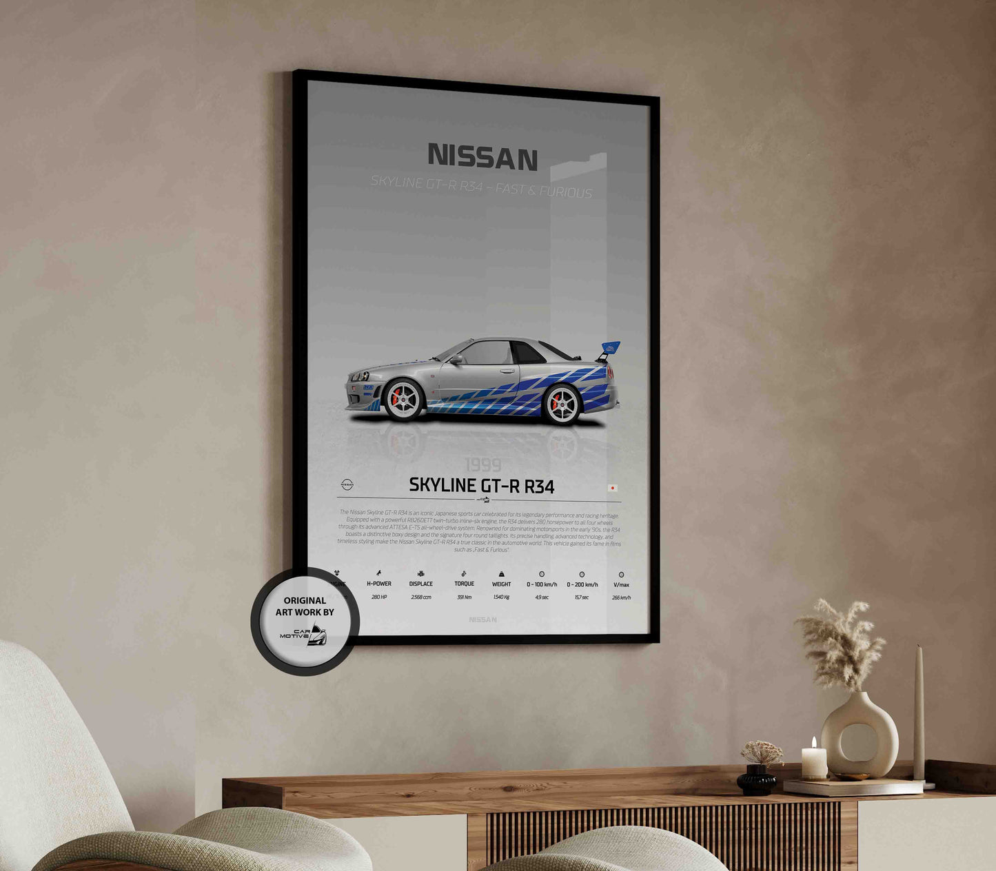 Nissan Skyline GT-R R34 (1999) - STUDIO MONTAGE SIDE