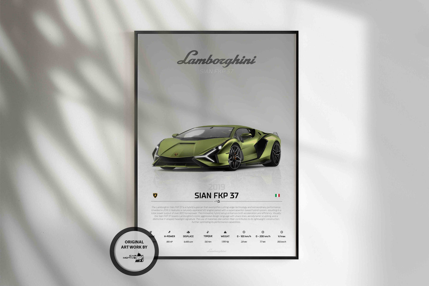 Lamborghini Sian FKP 37 (2019) - STUDIO MONTAGE 3/4 SIDE