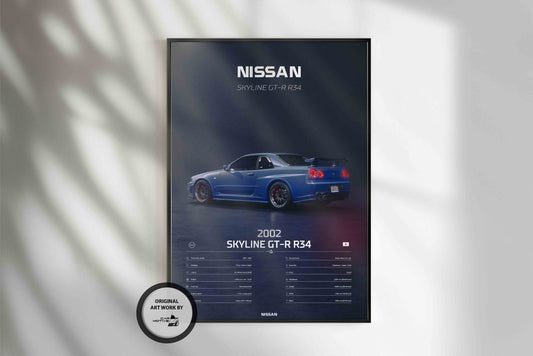 Nissan Skyline GT-R R34 (2002) - 3D RENDER STUDIO REAR