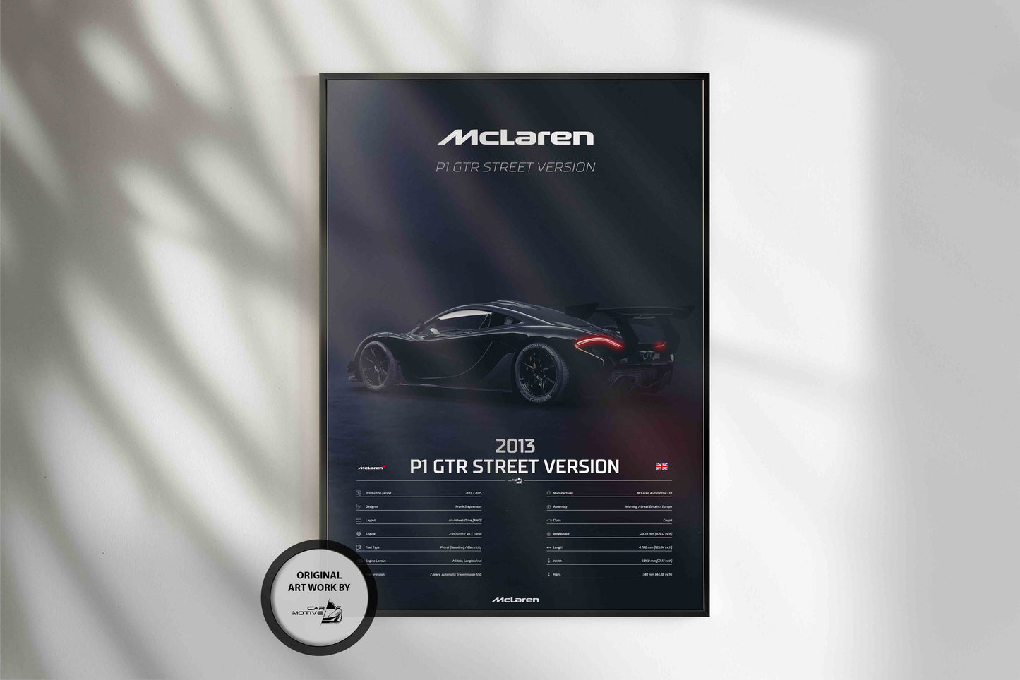 McLaren P1 GTR Street Version (2013) - 3D RENDER STUDIO REAR