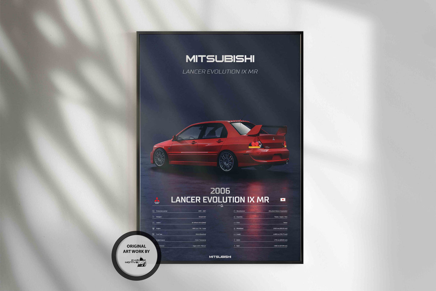 Mitsubishi Lancer Evolution IX MR (2006) - 3D RENDER STUDIO REAR