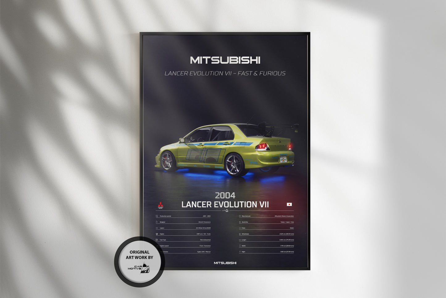 Mitsubishi Lancer Evolution VII (2004) - 3D RENDER STUDIO REAR