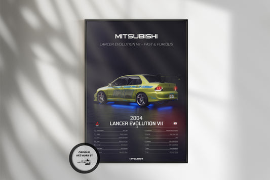 Mitsubishi Lancer Evolution VII (2004) - 3D RENDER STUDIO REAR