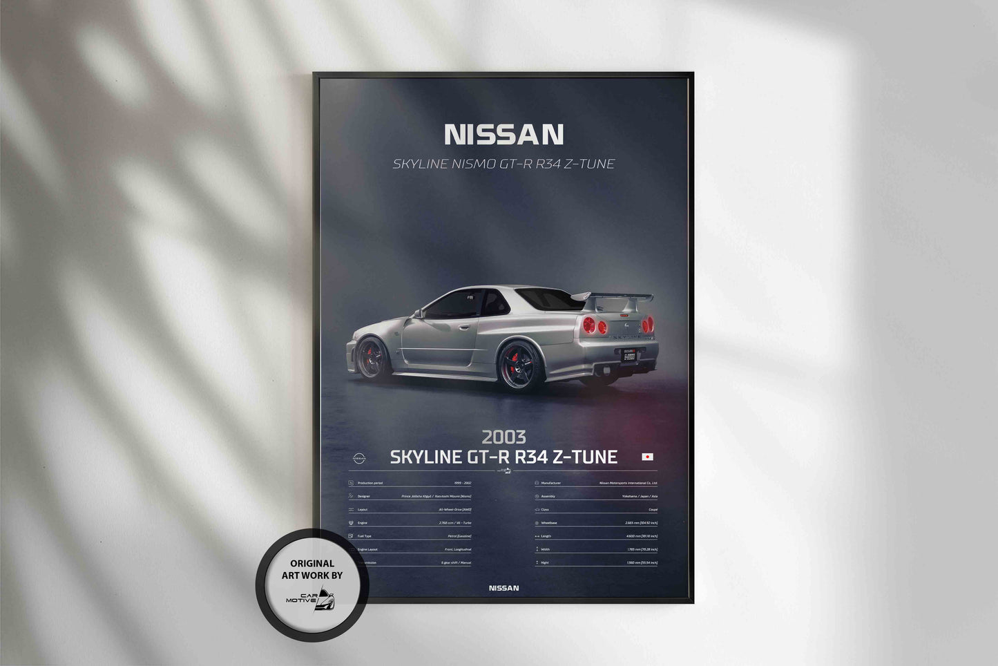 Nissan Skyline GT-R R34 Z-Tune (2003) - 3D RENDER STUDIO REAR