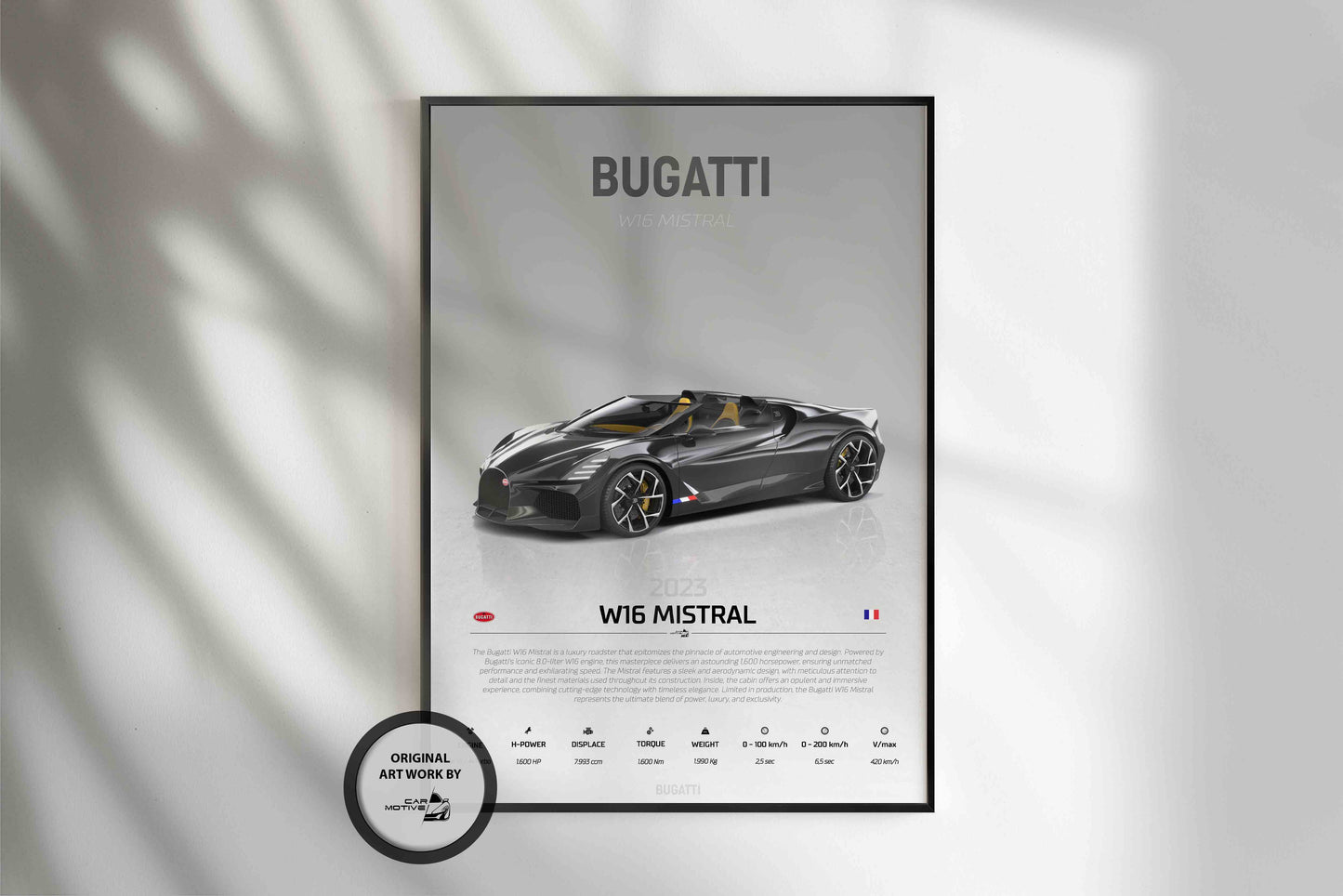 Bugatti W16 Mistral (2023) - STUDIO MONTAGE 3/4 SIDE