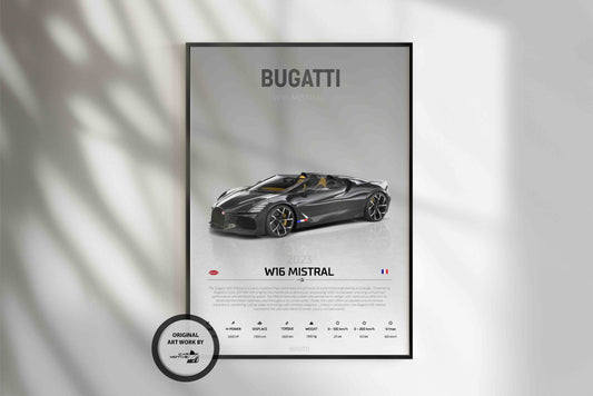 Bugatti W16 Mistral (2023) - STUDIO MONTAGE 3/4 SIDE