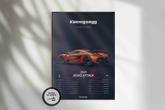 Koenigsegg Jesko Attack (2021) - 3D RENDER STUDIO REAR