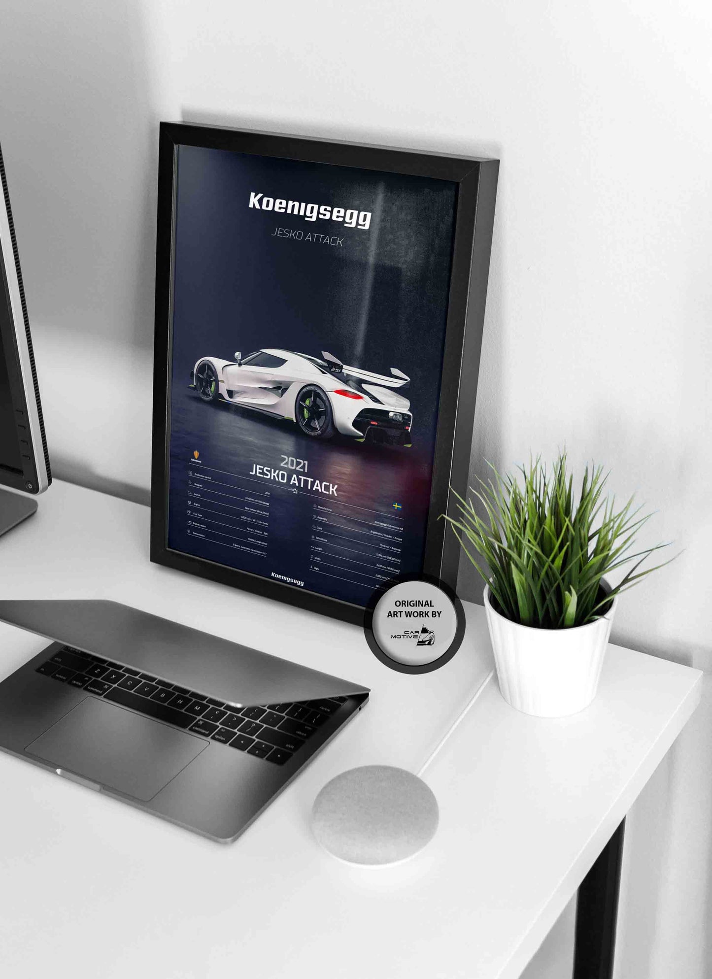 Koenigsegg Jesko Attack 251 (2021) - 3D RENDER STUDIO REAR