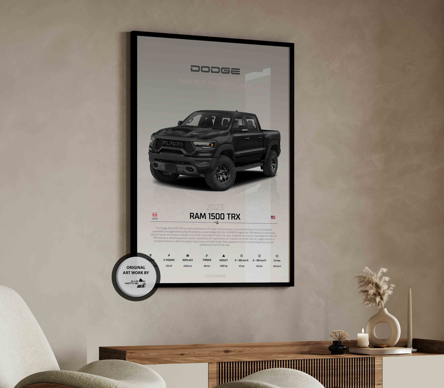 Dodge RAM 1500 TRX (2023) - STUDIO MONTAGE 3/4 SIDE