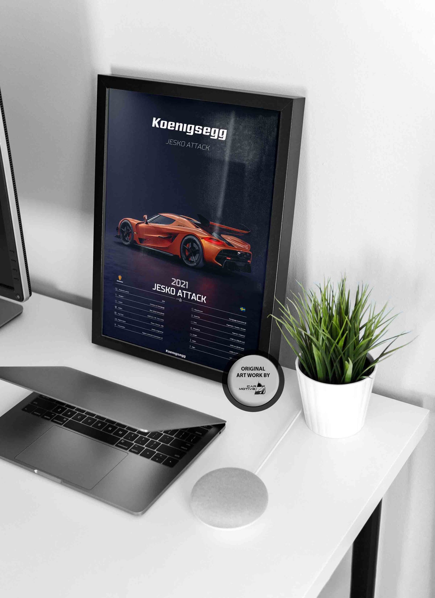 Koenigsegg Jesko Attack (2021) - 3D RENDER STUDIO REAR