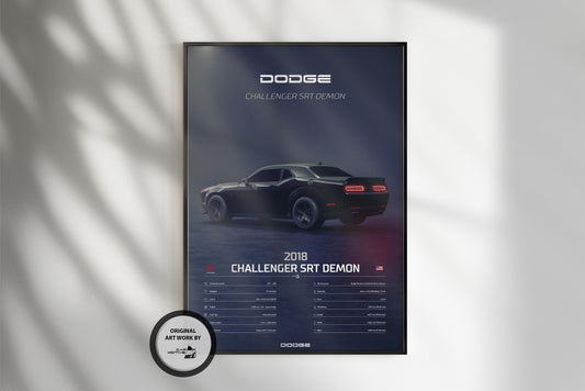 Dodge Challenger SRT Demon (2018) - 3D RENDER STUDIO REAR