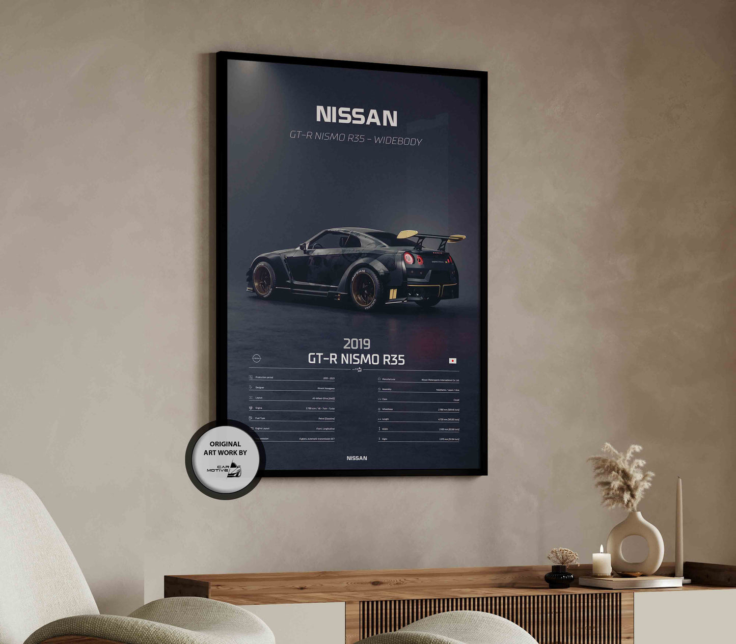 Nissan GT-R Nismo R35 Widebody (2019) - 3D RENDER STUDIO REAR