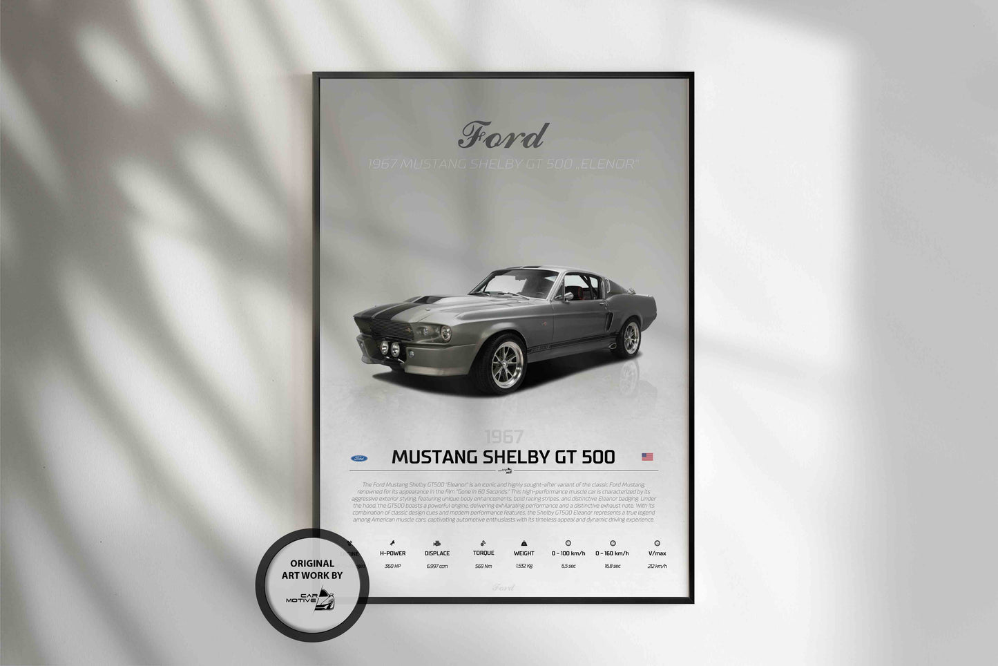 Ford Mustang Shelby GT 500 (1967) - STUDIO MONTAGE 3/4 SIDE