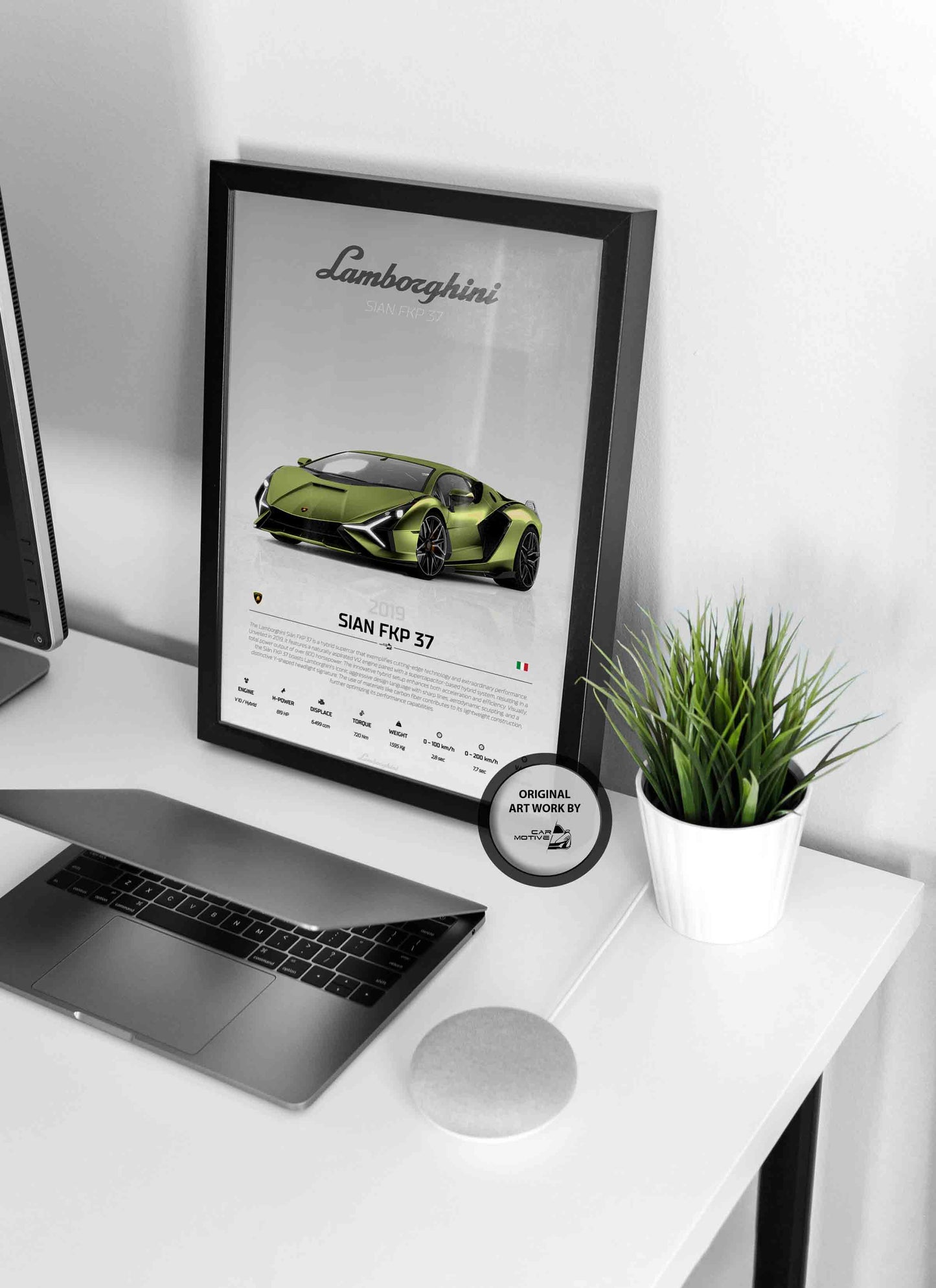 Lamborghini Sian FKP 37 (2019) - STUDIO MONTAGE 3/4 SIDE
