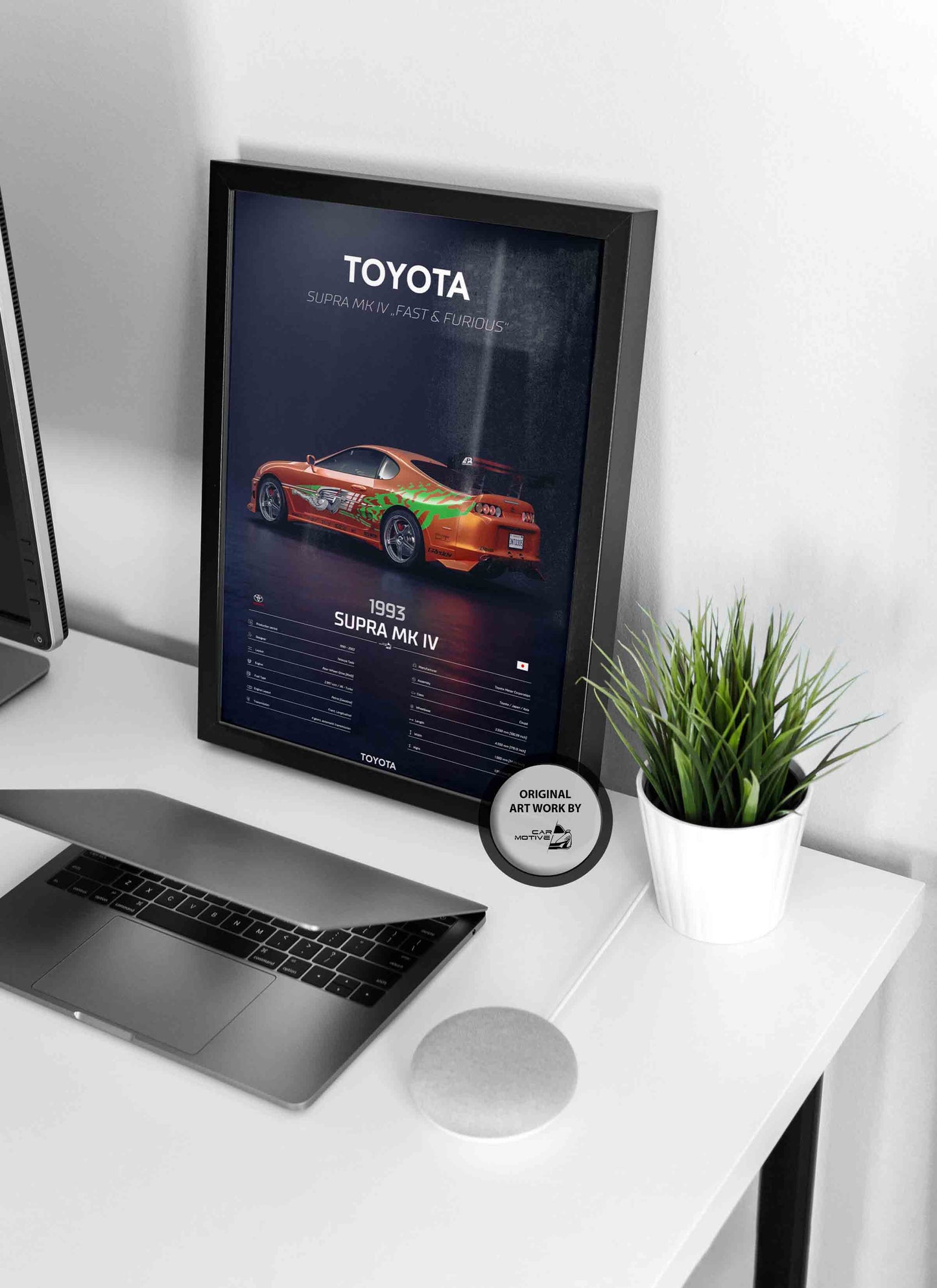 Toyota Supra MK 4 (1993) - 3D RENDER STUDIO REAR