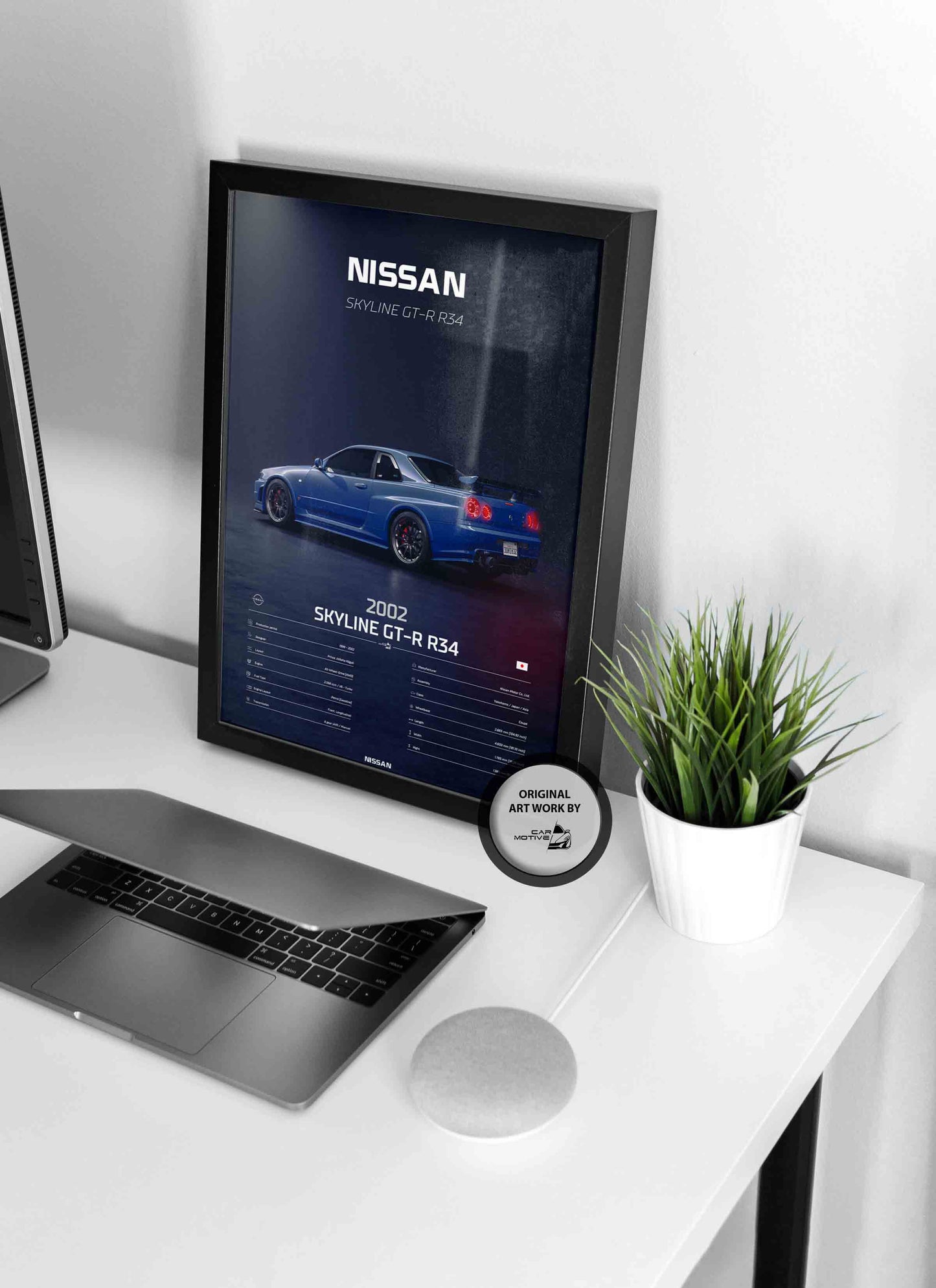 Nissan Skyline GT-R R34 (2002) - 3D RENDER STUDIO REAR