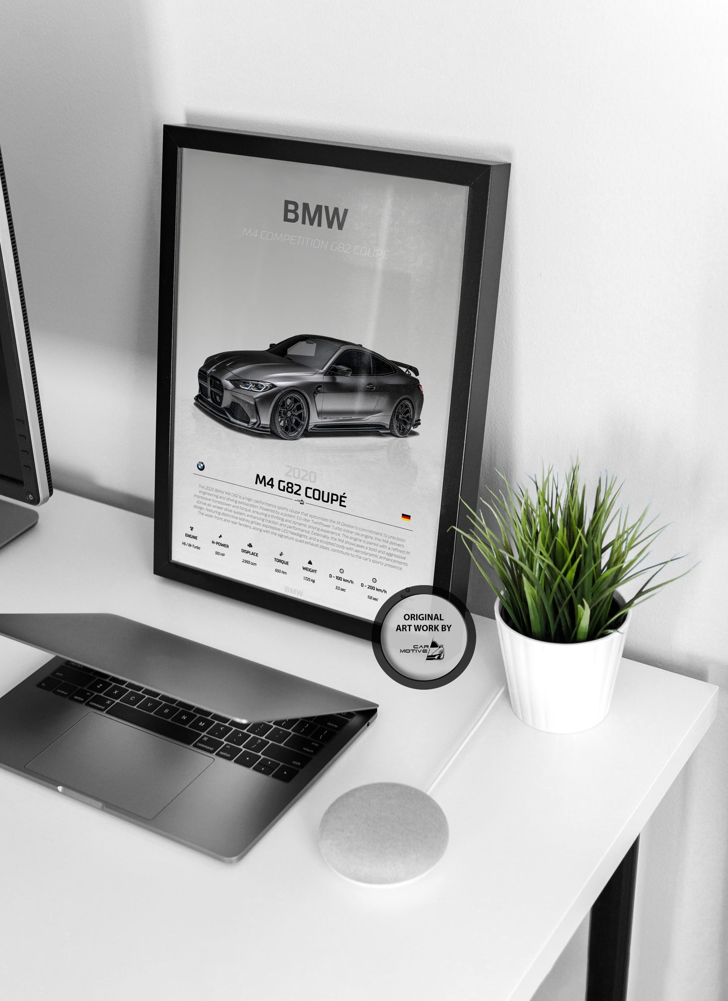 BMW M4 G82 Coupé (2020) - STUDIO MONTAGE 3/4 SIDE
