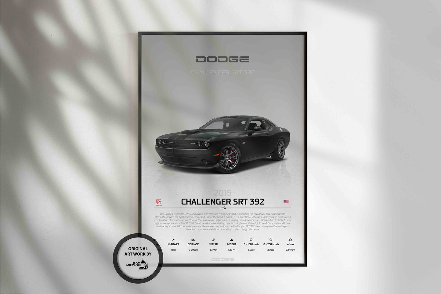 Dodge Challenger SRT 392 (2015) - STUDIO MONTAGE 3/4 SIDE