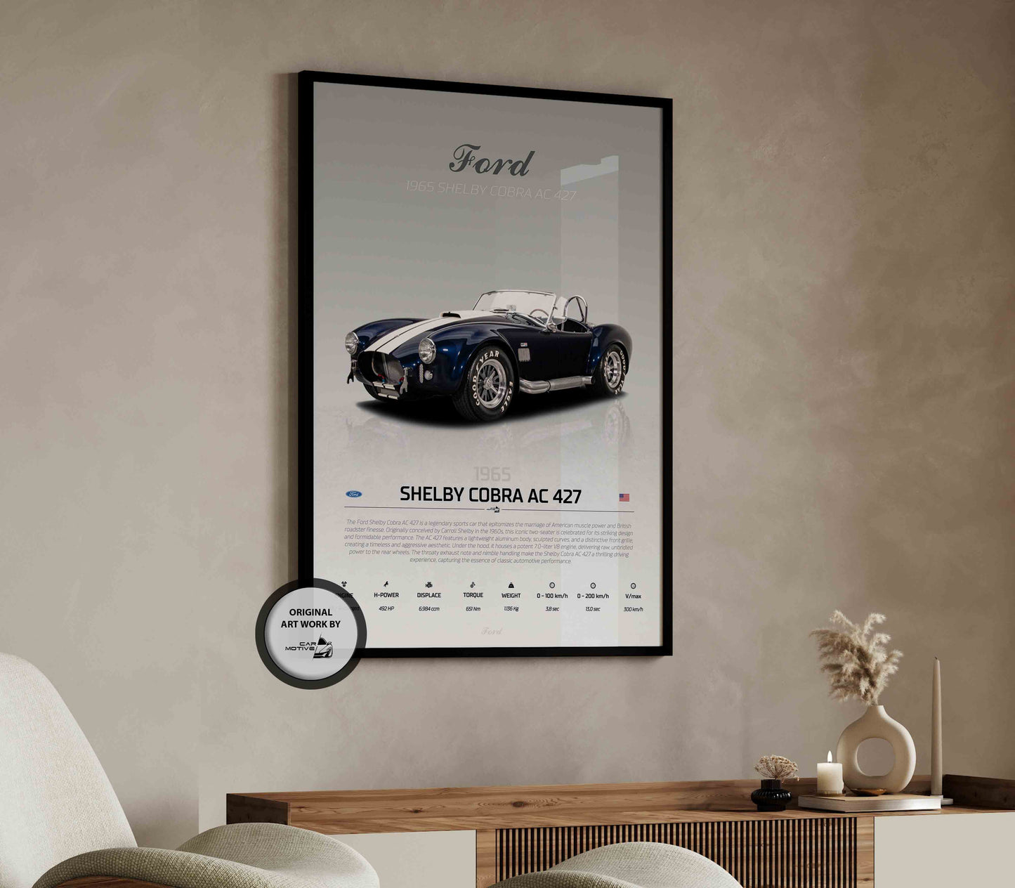 Ford Shelby Cobra AC 427 (1965) - STUDIO MONTAGE 3/4 SIDE