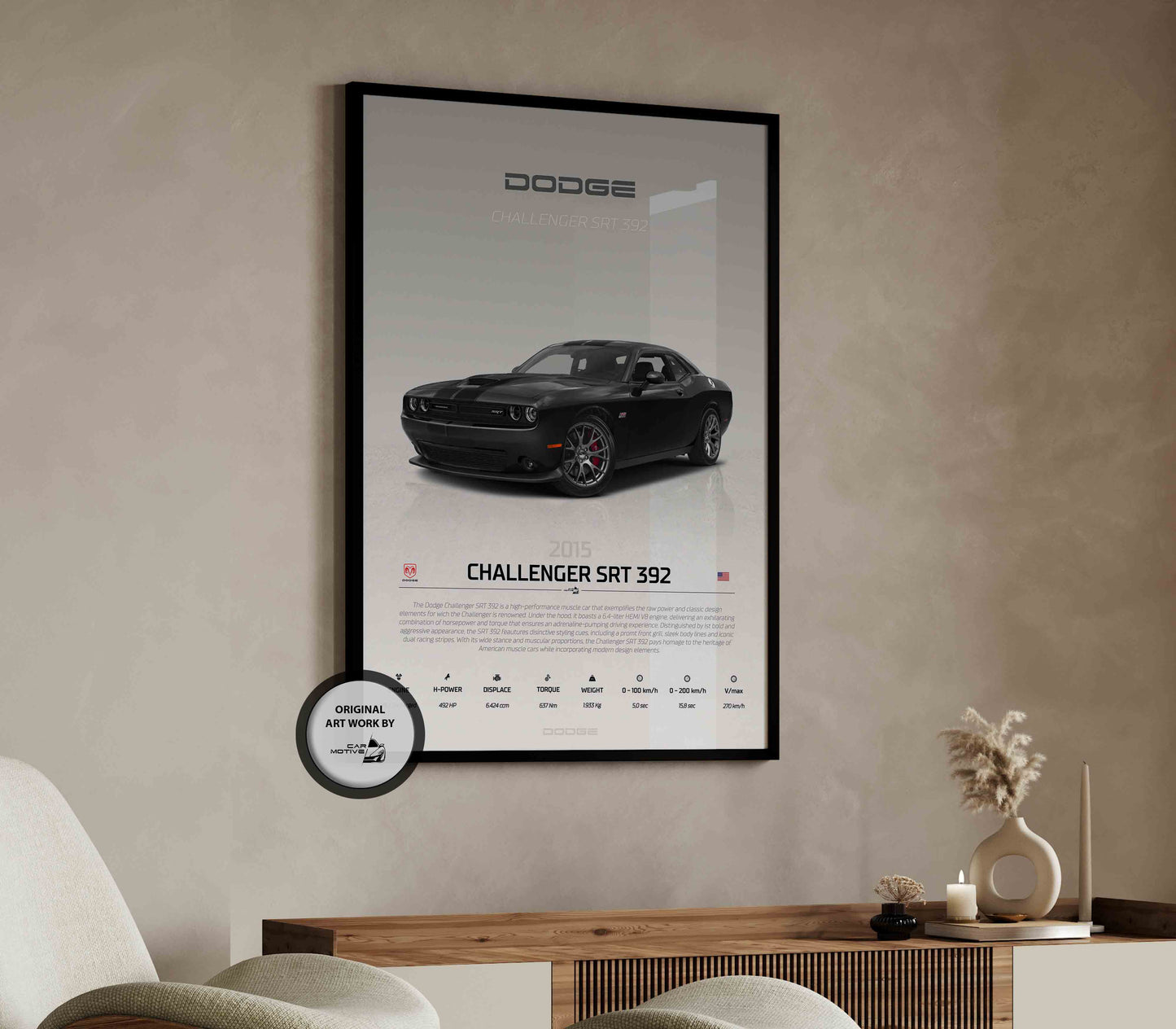 Dodge Challenger SRT 392 (2015) - STUDIO MONTAGE 3/4 SIDE