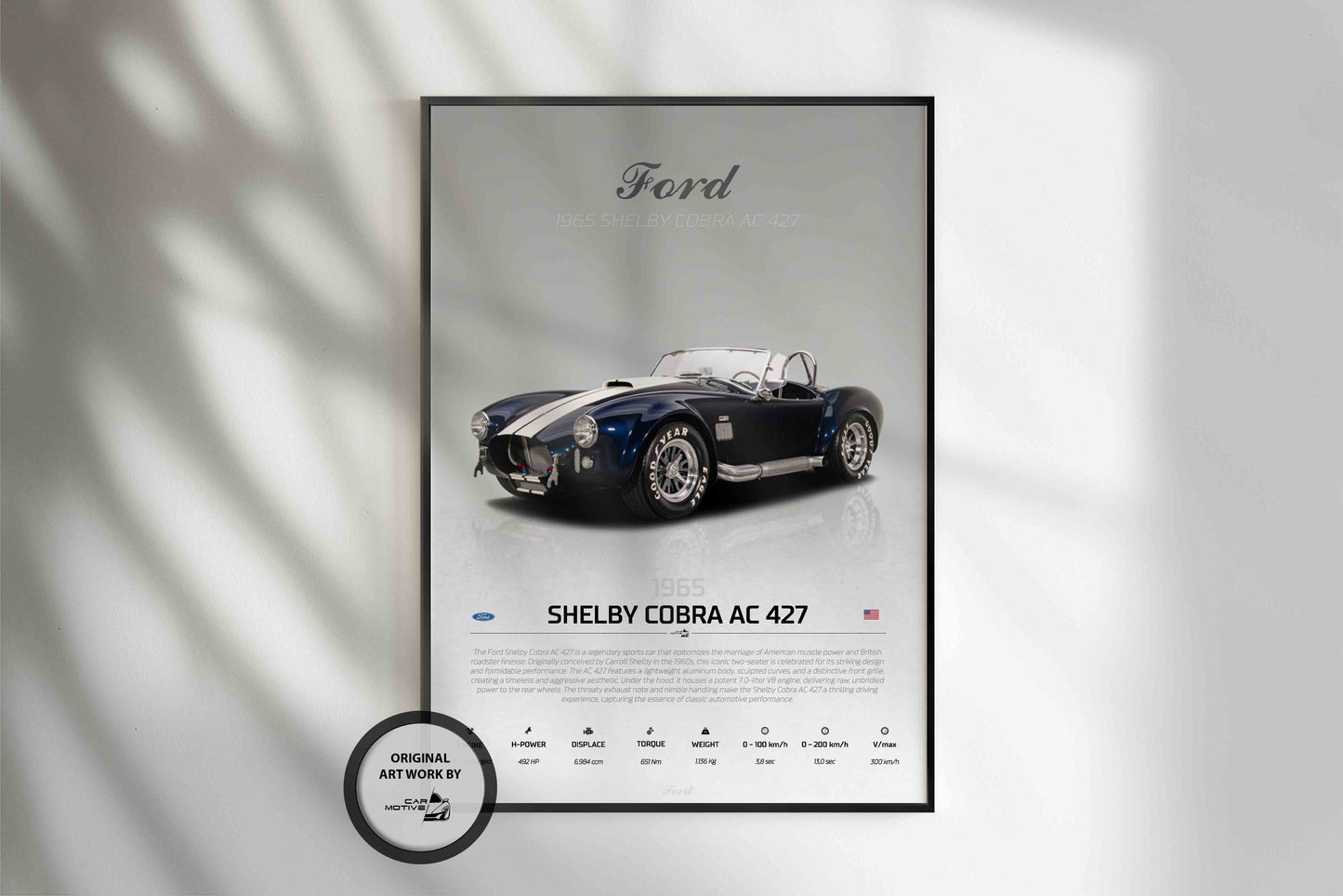 Ford Shelby Cobra AC 427 (1965) - STUDIO MONTAGE 3/4 SIDE