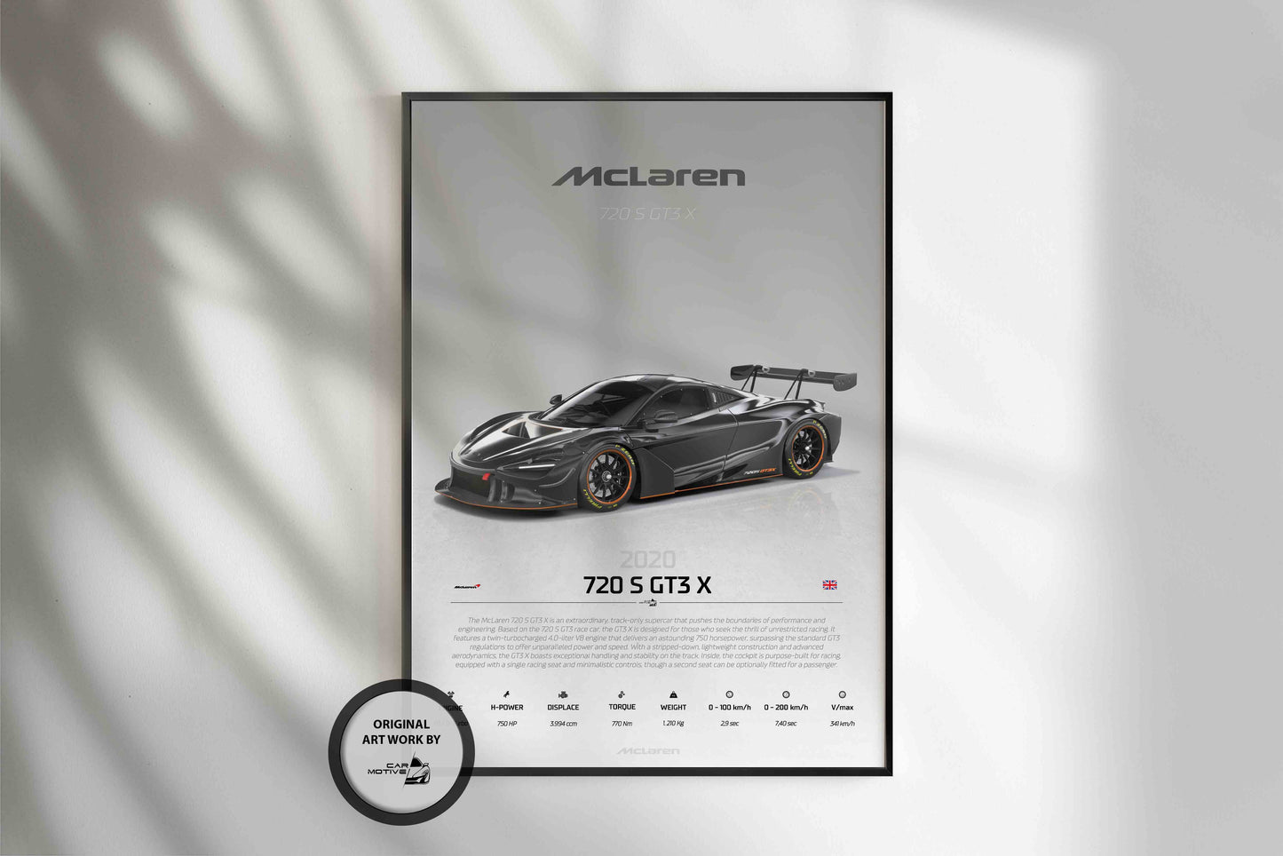 McLaren 720 S GT3 X (2020) - STUDIO MONTAGE 3/4 SIDE