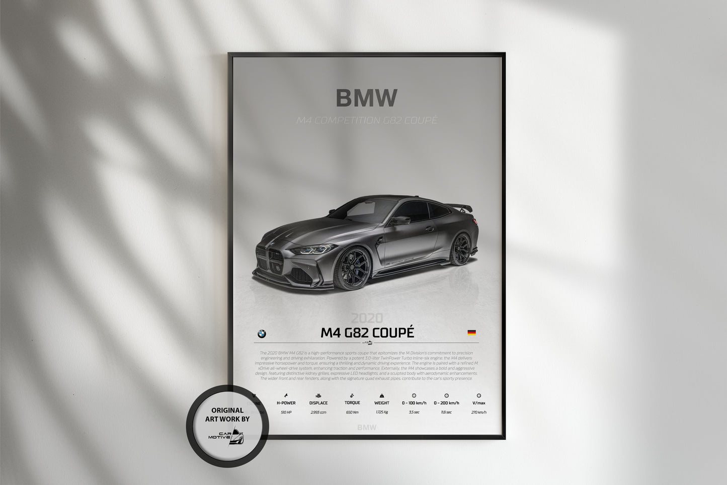 BMW M4 G82 Coupé (2020) - STUDIO MONTAGE 3/4 SIDE